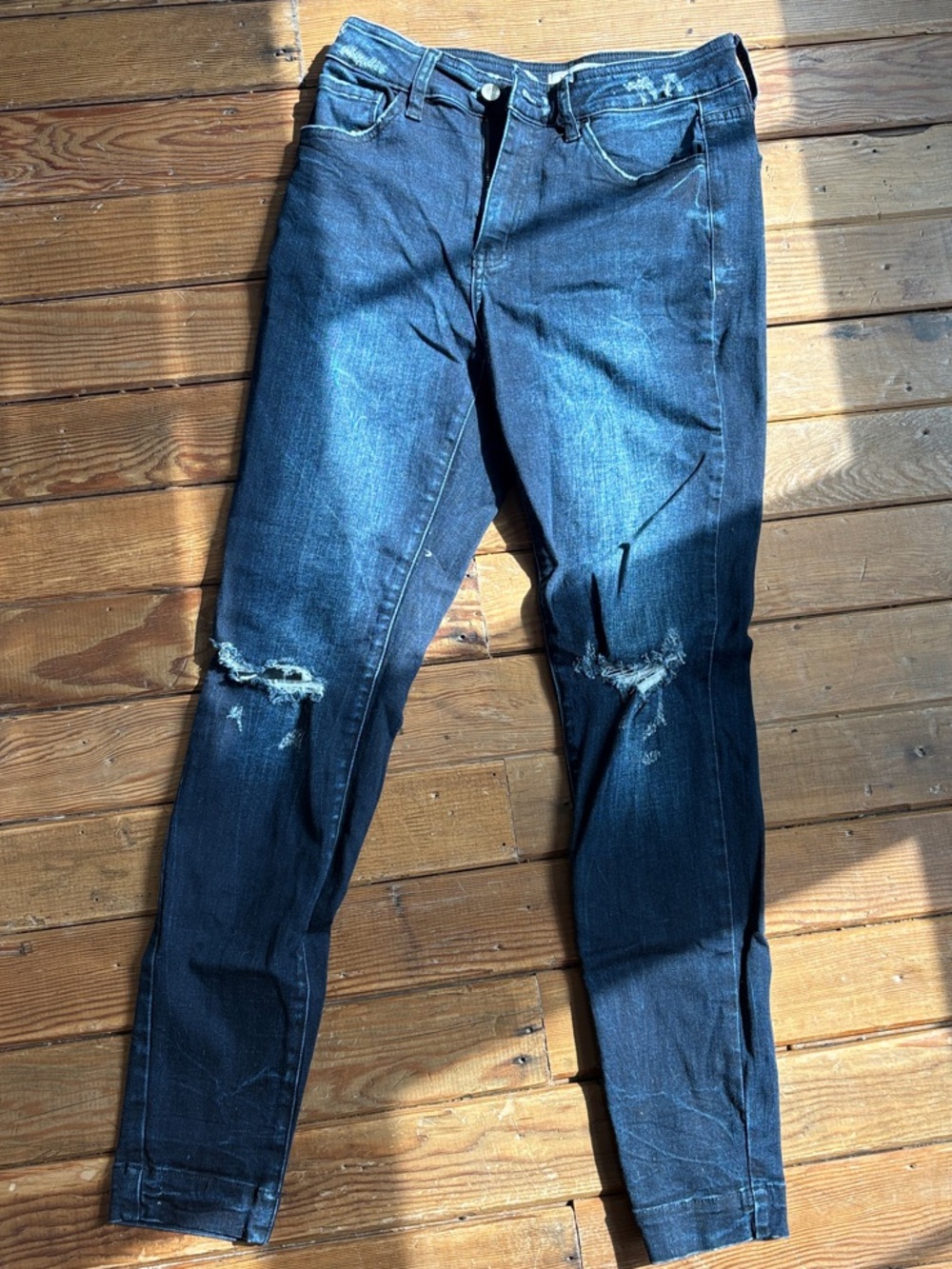 KanCan Dark Blue Skinny Distressed Jeans